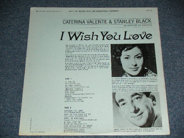 画像: CATERINA VALENTE & STANLEY BLACK - I WISH YOU LOVE ( Ex+/MINT- ) / 1960s UK EXPORT US ORIGINAL STEREO Used LP 