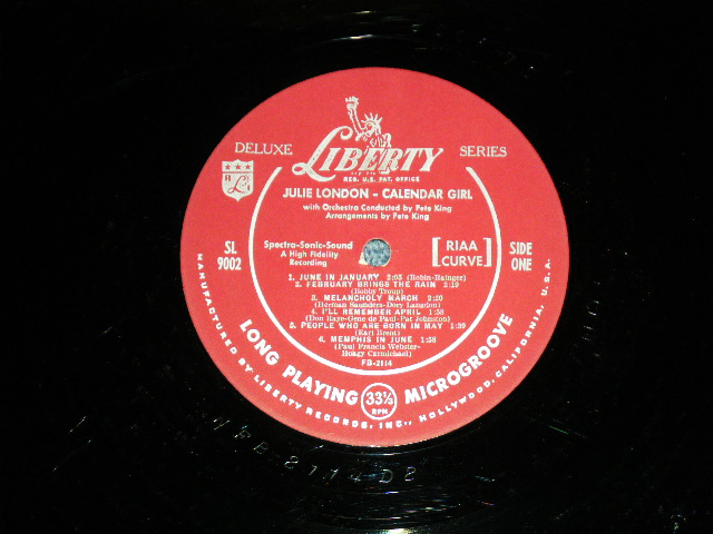 画像: JULIE LONDON - CALENDAR GIRL ( MINT-/Ex++ ) / 1956 US AMERICA ORIGINAL MONO "MARLOON  LABEL" Used LP