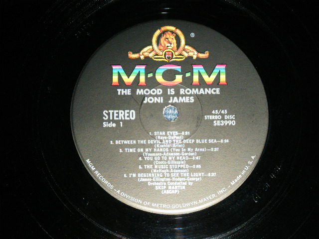 画像: JONI JAMES  - THE MOOD IS ROMANCE ( Ex+/Ex+++ )  / 1961 US ORIGINAL "BLACK Label" STEREO Used LP