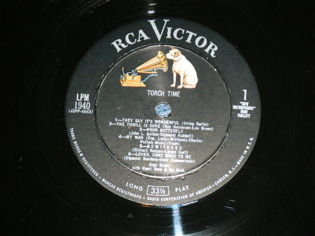 画像: GOGI GRANT - TORCH TIME ( Ex-/Ex++ )  / 1959 US AMERICA ORIGINAL MONO Used LP