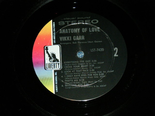 画像: VIKKI CARR - ANATOMY OF LOVE  ( Ex++/Ex+++ Looks:Ex++  ) / 1965 US AMERICA ORIGINAL STEREO  Used LP 