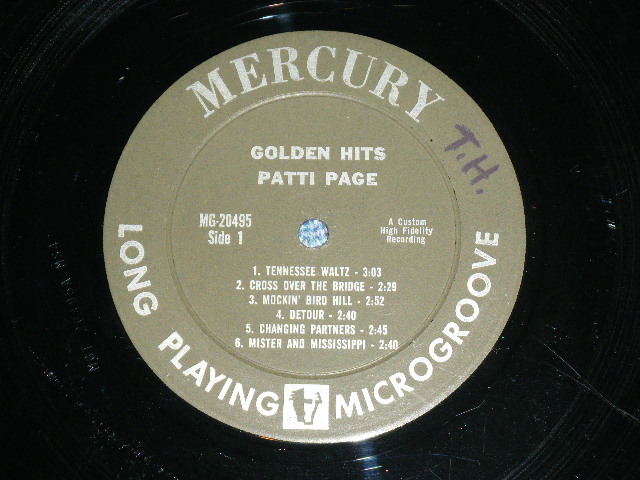 画像: PATTI  PAGE - GOLDEN HITS (Ex+/Ex++ ) / 1960 US ORIGINAL "2nd Press Label"  MONO Used LP 