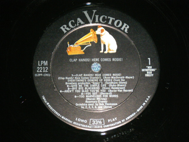 画像: ROSEMARY CLOONEY - CLAP HANDS! HERE COMES ROSIE! ( Ex++/Ex+++ ) / 1960 US AMERICA ORIGINAL MONO  Used LP