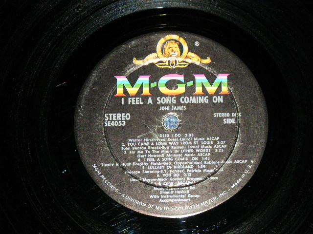 画像: JONI JAMES  - I FEEL A SONG COMING ON  ( Ex/Ex++ )  / 1962 US ORIGINAL "BLACK Label" STEREO Used LP
