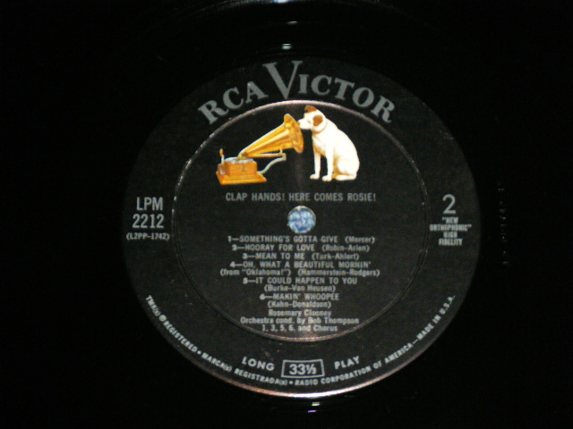 画像: ROSEMARY CLOONEY - CLAP HANDS! HERE COMES ROSIE! ( Ex++/Ex+++ ) / 1960 US AMERICA ORIGINAL MONO  Used LP