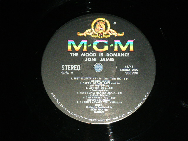 画像: JONI JAMES  - THE MOOD IS ROMANCE ( Ex+/Ex+++ )  / 1961 US ORIGINAL "BLACK Label" STEREO Used LP