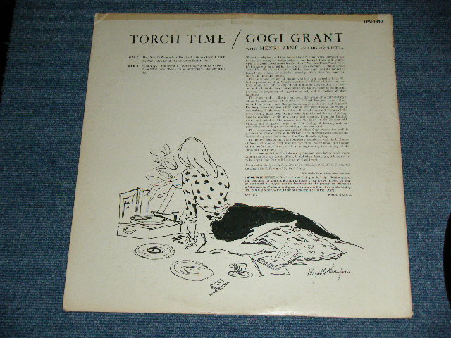 画像: GOGI GRANT - TORCH TIME ( Ex-/Ex++ )  / 1959 US AMERICA ORIGINAL MONO Used LP
