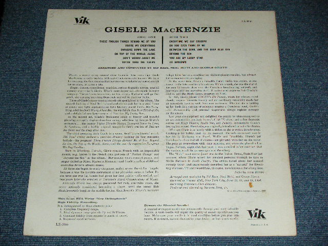 画像: GISELE MacKENZIE with NEAL HEFTI  - GISELE MacKENZIE  (Ex++/Ex++)  / 1956 US AMERICA ORIGINAL MONO Used  LP