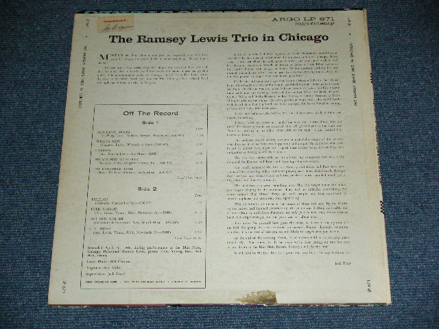画像: RAMSEY LEWIS TRIO - IN CHICAGO ( Ex+,Ex/Ex+ )  / 1961 US AMERICA ORIGINAL MONO Used  LP