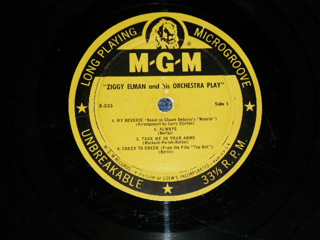 画像: ZIGGY ELMAN and his Orchestra - PLAY  ( VG+++/Ex+  Looks:Ex) / 195? US AMERICA ORIGINAL MONO Used 10" LP 