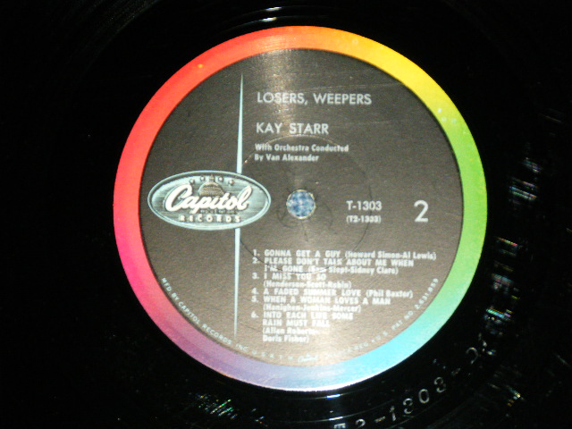 画像: KAY STARR - LOVERS, WEEPERS ( Ex+/Ex++ Looks:Ex+ ) / 1960 US ORIGINAL 1st Press "Capitol" Logo on LEFT Side Label  LABEL MONO Used LP