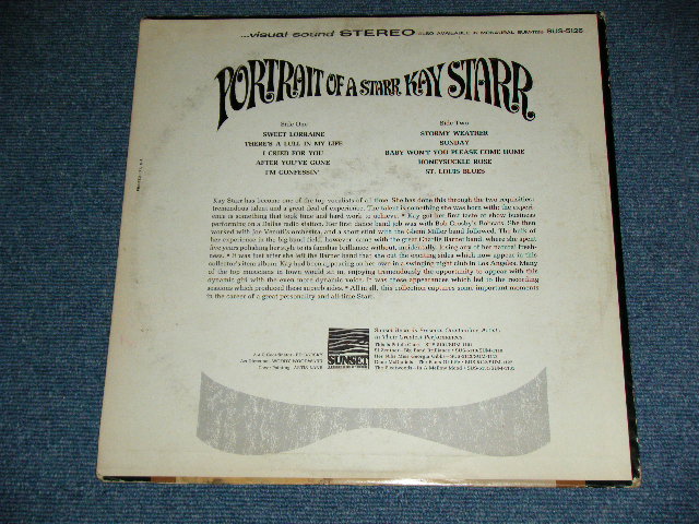 画像: KAY STARR -  PORTRAIT A STARR  ( Ex++/Ex+++ ) / 1968? US AMERICA STEREO Used LP