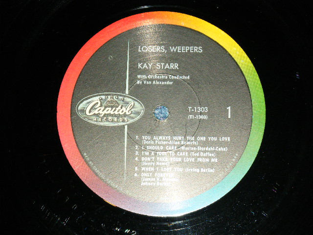 画像: KAY STARR - LOVERS, WEEPERS ( Ex+/Ex++ Looks:Ex+ ) / 1960 US ORIGINAL 1st Press "Capitol" Logo on LEFT Side Label  LABEL MONO Used LP