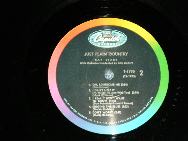 画像: KAY STARR - JUST PLAYING COUNTRY  ( Ex/Ex++  Looks:Ex+ ) / 1962 US AMERICA  ORIGINAL 1st Press "Capito  Logo on LEFT Side Label"  LABEL MONO Used LP