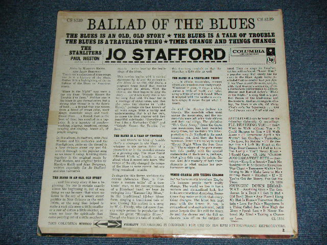 画像: JO STAFFORD - BALLAD OF THE BLUES ( Ex/Ex++) / 1959 US AMERICA ORIGINAL "White Label PROMO" STEREO Used LP 