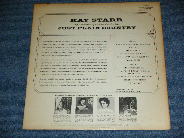 画像: KAY STARR - JUST PLAYING COUNTRY  ( Ex/Ex++  Looks:Ex+ ) / 1962 US AMERICA  ORIGINAL 1st Press "Capito  Logo on LEFT Side Label"  LABEL MONO Used LP