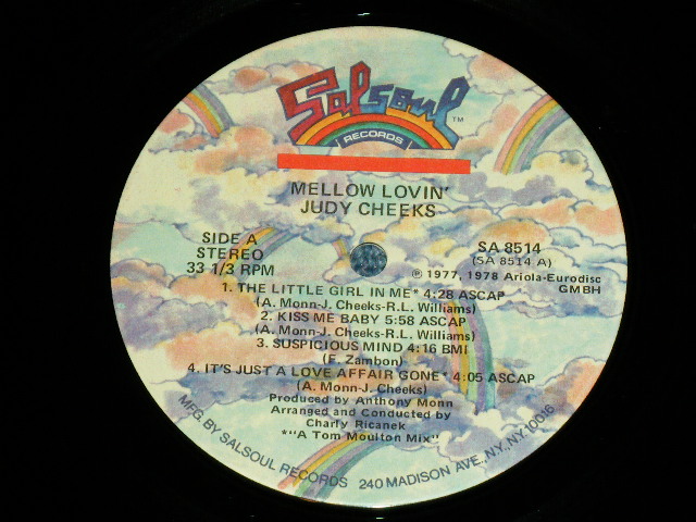 画像: JUDY CHEEKS - MELLOW LOVIN'   (POP R&B,Some Nice Songs,FUNKY &MELLOW GROOVE  : Ex/Ex++ Looks:Ex+ )  / 1978 US AMERICA ORIGINAL Used LP