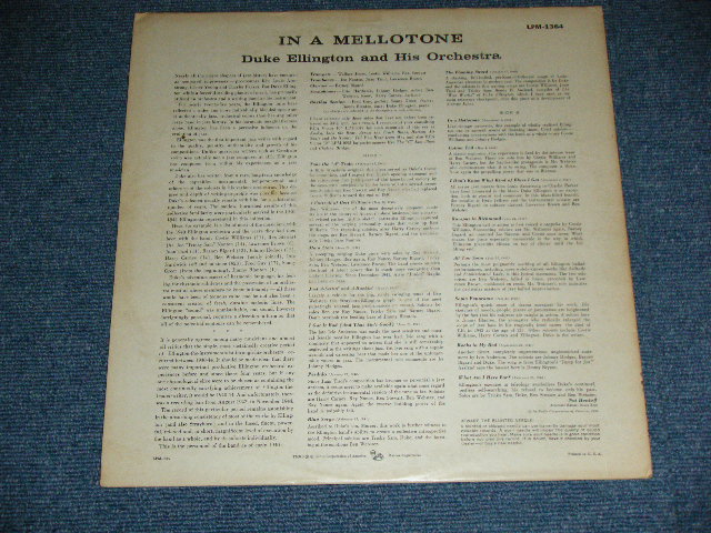 画像: DUKE ELLINGTON  - IN A MELLOWTONE ( Ex+/Ex++)/ 1957 US AMERICA ORIGINAL "1st Press Silver RCA VICTOR Logo Onl top,Log Play at Bottom Label" MONO Used LP 