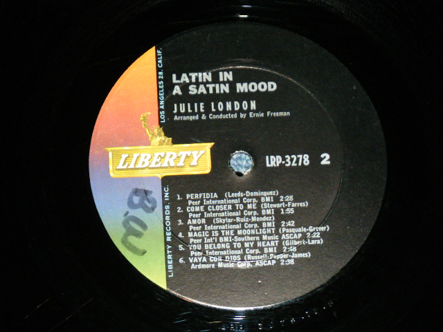 画像: JULIE LONDON -  SINGS LATIN IN A SATIN MOOD  ( Ex++/Ex+++ ) /1963 US AMERICA ORIGINAL MONO  Used LP