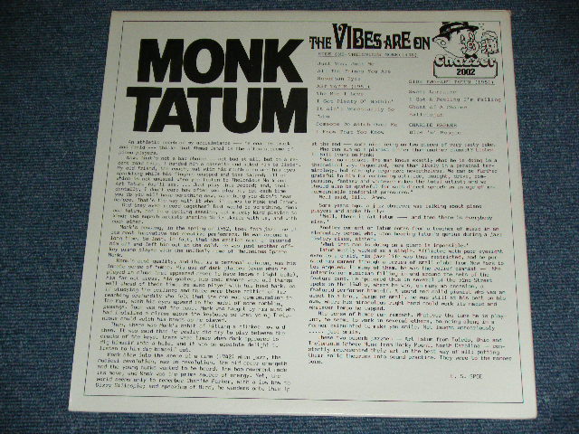 画像: ART TATUM / THELONIOUS MONK - THE VIBES ARE ON (Ex+++/MINT-) / COLLECTOR'S BOOT Used LP 