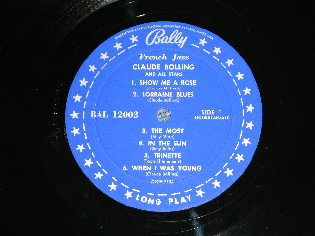 画像: CLAUD BOLLING AND ALL STARS  - FRENCH JAZZ  ( VG+++/MINT-) / 1950's US ORIGINAL MONO Used LP  