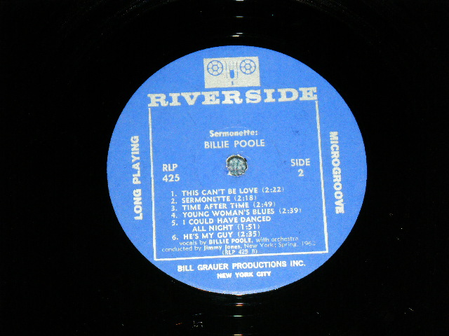 画像: BILLIE POOLE - SERMENETTE THE VOICE OF  ( Ex/Ex++) / 1962  US ORIGINAL MONO Used LP