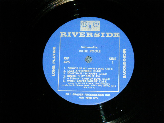 画像: BILLIE POOLE - SERMENETTE THE VOICE OF  ( Ex/Ex++) / 1962  US ORIGINAL MONO Used LP