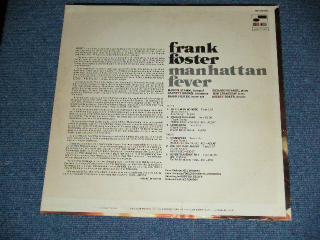 画像: FRANK FOSTER - MANHATTAN FEVER   ( Ex+/Ex+)  / 1968 US AMERICA ORIGINAL "1st PRESS LIBERTY RECORDS CREDIT on LABEL" Used LP 