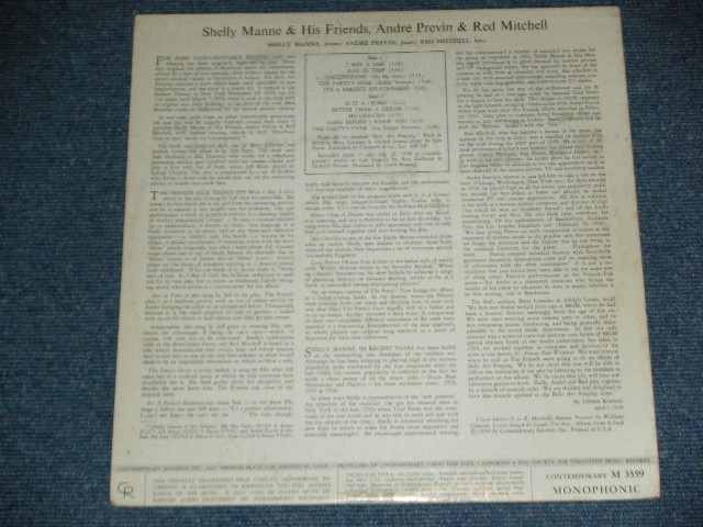 画像:  SHELLY MANNE & his FRIENDS ( RED MITCHELL & ANDRE PREVIN - BELLS ARE RINGING ( Ex++/MINT-)  / 1959 US AMERICA ORIGINAL "YELLOW Label" MONO Used LP 