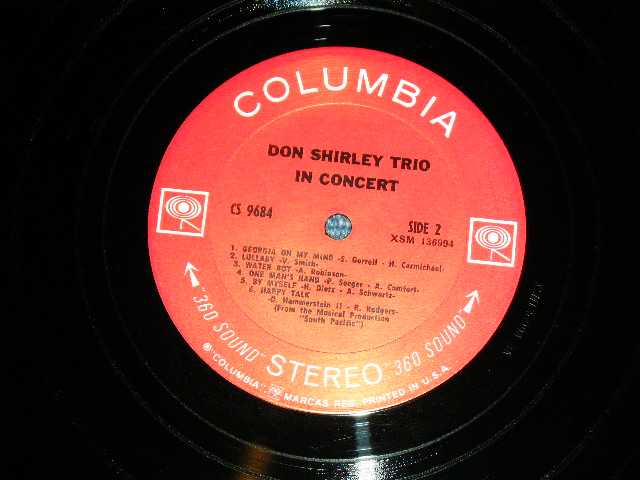 画像: DON SHIRLEY TRIO - IN CONCERT  ( Ex++/Ex+++) /1968 ORIGINAL "PROMO STAMP & PROMO SHEET" " 360 SOUND " Label STEREO Used LP