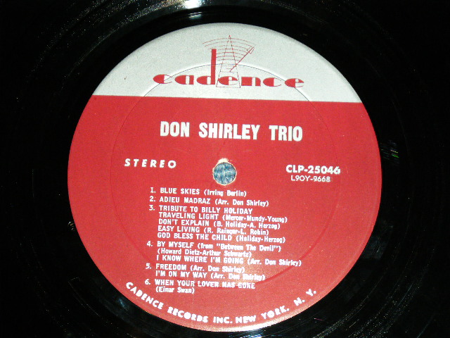 画像: DON SHIRLEY  TRIO -  DON SHIRLEY  TRIO ( Ex+/Ex+) /1961 ORIGINAL "1st Press MARLOON  LABEL" STEREO Used LP