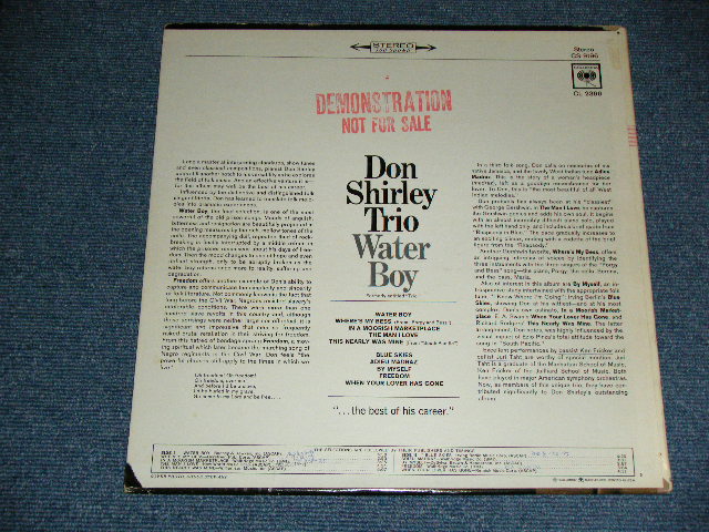 画像: DON SHIRLEY TRIO - WATER BOY ( Ex++/Ex+++) /1965 ORIGINAL "PROMO STAMP" " 360 SOUND " Label STEREO Used LP