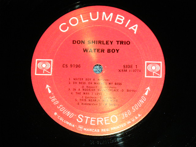 画像: DON SHIRLEY TRIO - WATER BOY ( Ex++/Ex+++) /1965 ORIGINAL "PROMO STAMP" " 360 SOUND " Label STEREO Used LP