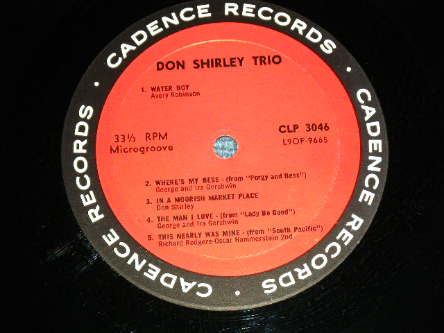 画像: DON SHIRLEY  TRIO -  DON SHIRLEY  TRIO ( Ex++/Ex++) /1963? ORIGINAL "2nd Press RED  LABEL" MONO Used LP