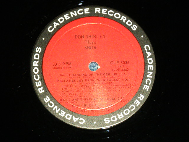 画像: DON SHIRLEY  TRIO -  PLAYS SHOW TUNES ( Ex++/Ex++ Looks:Ex+++) /1960 ORIGINAL "RED  LABEL" MONO Used LP