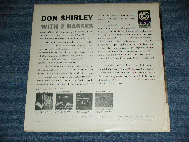 画像: DON SHIRLEY   -  WITH 2 BASSES ( Ex+/Ex++) /1958 ORIGINAL "1st Press MARRON  LABEL"  MONO Used LP