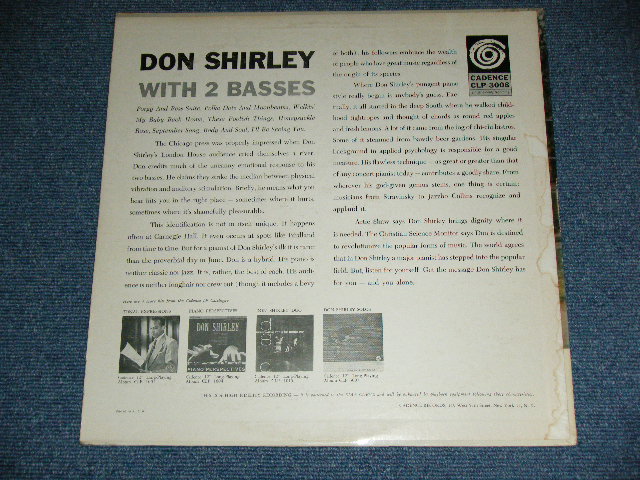 画像: DON SHIRLEY   -  WITH 2 BASSES (Ex++, Ex/Ex++ Looks:Ex+++ EDSP) /1958 US AMERICA ORIGINAL "1st Press MARRON  LABEL" MONO Used LP