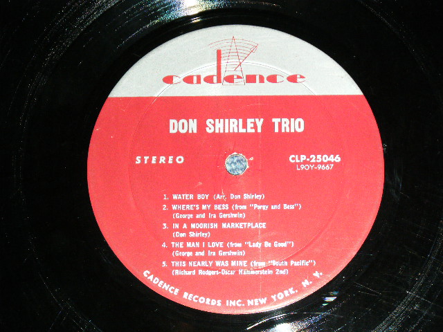 画像: DON SHIRLEY  TRIO -  DON SHIRLEY  TRIO ( Ex+/Ex+) /1961 ORIGINAL "1st Press MARLOON  LABEL" STEREO Used LP
