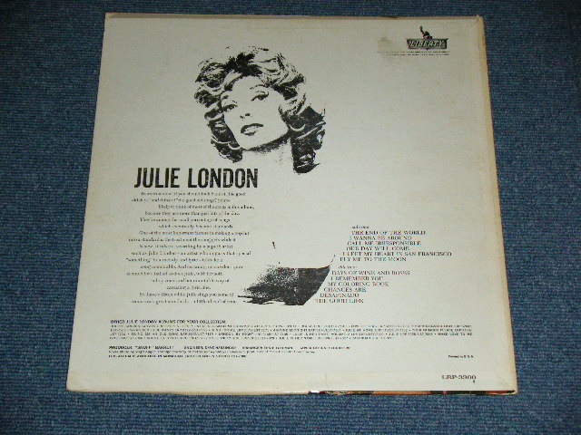 画像: JULIE LONDON - THE END OF THE WORLD (Ex+/Ex+ Looks:VG+++ )  /1963 US  ORIGINAL "Gold Color LIBERTY on Label" MONO Used LP