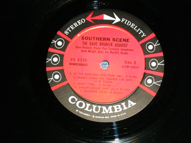 画像: DAVE BRUBECK QUARTET - SOUTHERN SCENE (VG+++/Ex+++ ) / 1960 US ORIGINAL "6 EYES Label" Stereo Used LP 