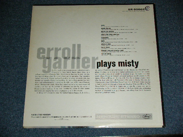 画像: ERROLL GARNER :- PLAYS MISTY (Ex+++/Ex+++) /  1962 US ORIGINAL "Black With Silver Print Label" STEREO Used  LP  