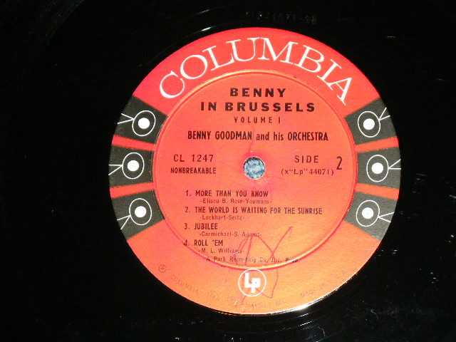 画像: The BENNY GOODMAN - BENNY IN BRUSSELS ( Ex++/Ex++ Looks:Ex+ )/ 1956 US ORIGINAL "6 EYES  Label" MONO Used LP  