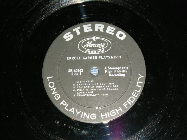 画像: ERROLL GARNER :- PLAYS MISTY (Ex+++/Ex+++) /  1962 US ORIGINAL "Black With Silver Print Label" STEREO Used  LP  