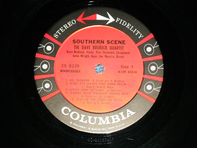 画像: DAVE BRUBECK QUARTET - SOUTHERN SCENE (VG+++/Ex+++ ) / 1960 US ORIGINAL "6 EYES Label" Stereo Used LP 