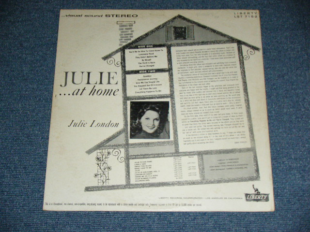 画像: JULIE LONDON - JULIE ... AT HOME  ( Ex,Ex+/Ex+ ) / 1960 US AMERICA ORIGINAL STEREO Used  LP 