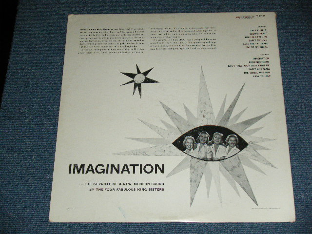 画像:  THE KING SISTERS - IMAGINATION  ( Ex+++,Ex++/Ex+++ Looks:Ex++)  / 1960  US AMERICA "2nd Press BLACK with RAINBOW Ring Label" MONO  Used  LP