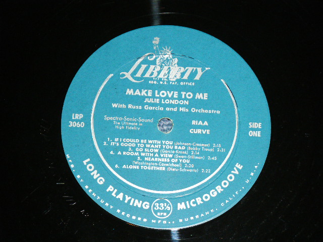 画像: JULIE LONDON -  MAKE LOVE TO ME  ( Ex++/Ex+++ ) / 1957 US AMERICA  ORIGINAL "TURQUOISE GREEN Label" MONO Used  LP 