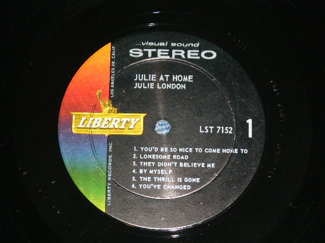 画像: JULIE LONDON - JULIE ... AT HOME  ( Ex,Ex+/Ex+ ) / 1960 US AMERICA ORIGINAL STEREO Used  LP 