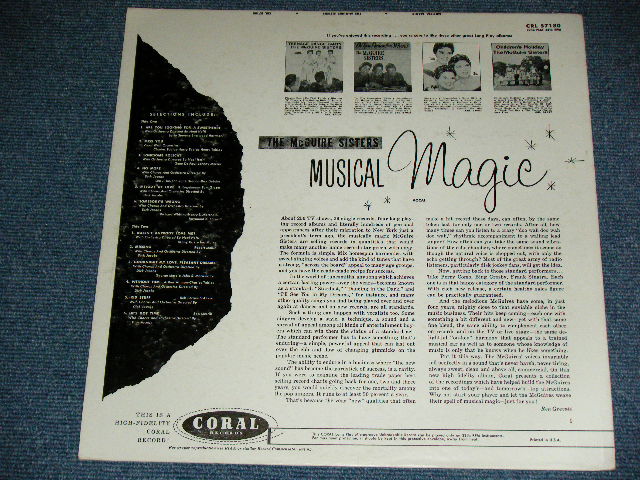 画像: THE McGUIRE SISTERS -  MUSICAL MAGIC (Ex, Ex++/Ex+++ TEAR) / 1957 US AMERICA ORIGINAL MONO Used LP