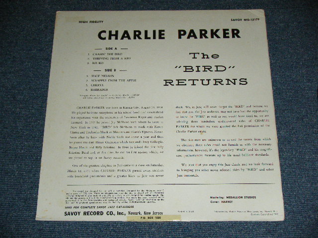 画像: CHARLIE PARKER - THE "BIRD" RETURNS ( Ex++/Ex+++) / 1962 US AMERICA ORIGINAL MONO  Used LP 